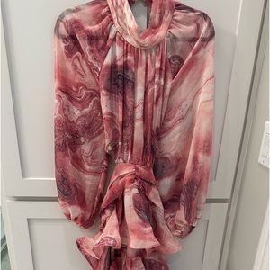 Elliatt size Medium pink/purple multi colored dress. NWT